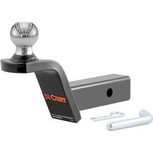 Trailer Hitch Mount with 2-Inch Ball & Pin, Fits 2-In Receiver,7,500 lbs,2" Rise